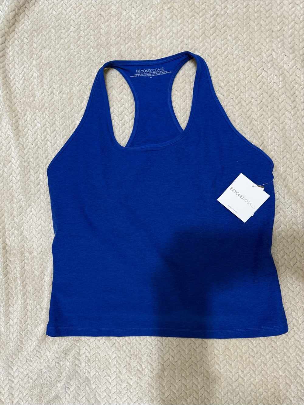 Beyond Yoga Cobalt Blue Racerback Crop Tank